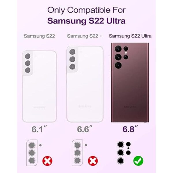 WeLoveCase Funda 3 en 1 para Samsung Galaxy S22 Ultra 5G_2