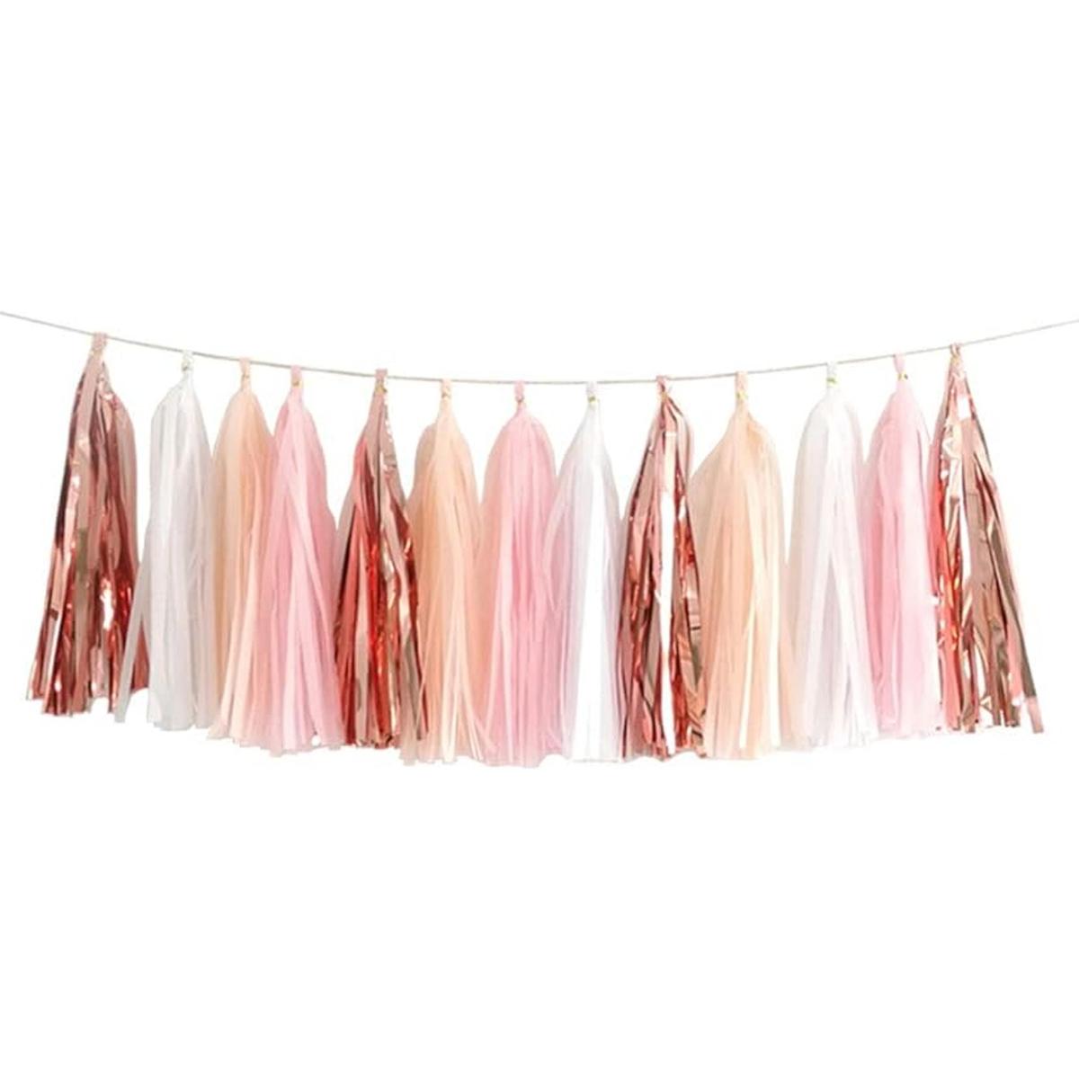 20 borlas brillantes de papel de seda para bodas baby