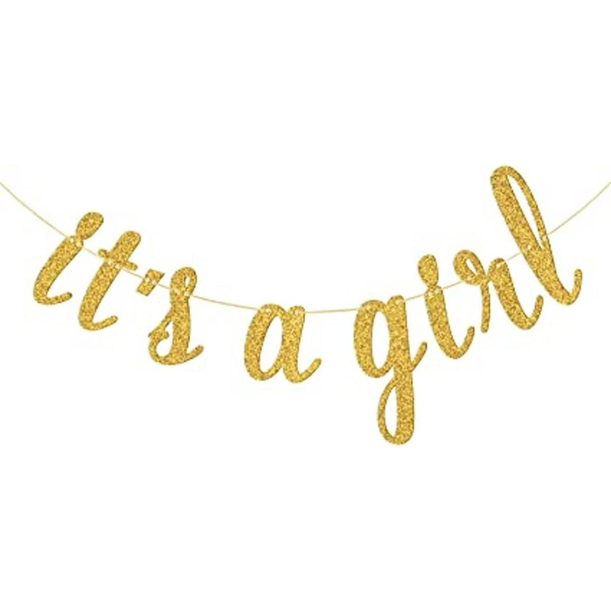 Es a Girl Banner para Baby Girl 1st Birthday Baby Shower