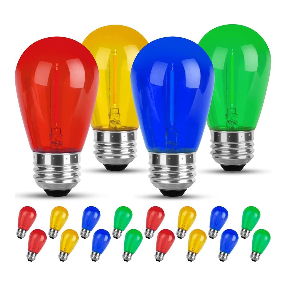 Bombillas de colores para cadena de luces al aire libre