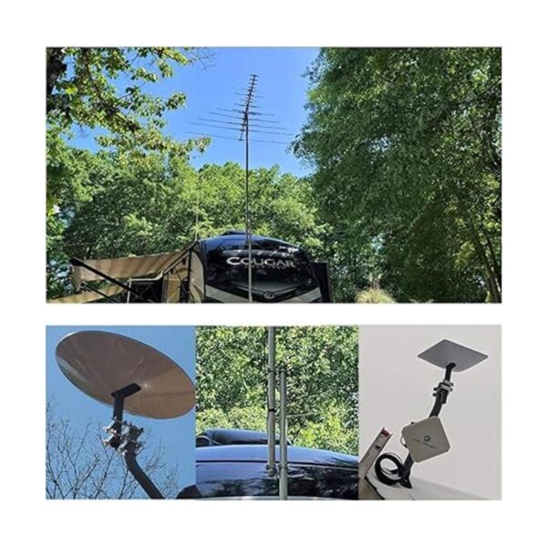Wdwlbsm Paquete de 2 abrazaderas de mástil de antena doble_3
