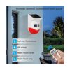 Alarma solar de sonido y luz estroboscópica con detector_2