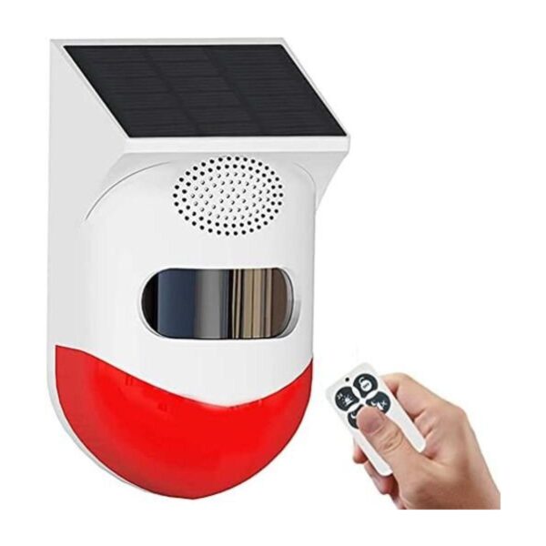 Alarma solar de sonido y luz estroboscópica con detector_1