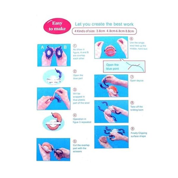 Wayion Pom Pom Maker Art DIY Kit de herramientas de lana