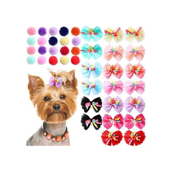 Waydress 40 piezas de pequeños lazos de perro perro