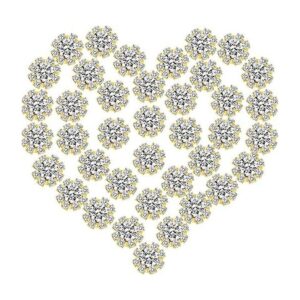 70 piezas de adornos de diamantes de imitación de 0.630 in
