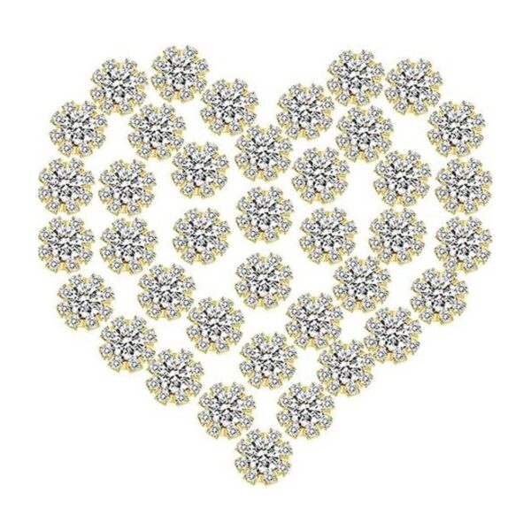 70 piezas de adornos de diamantes de imitación de 0.630 in