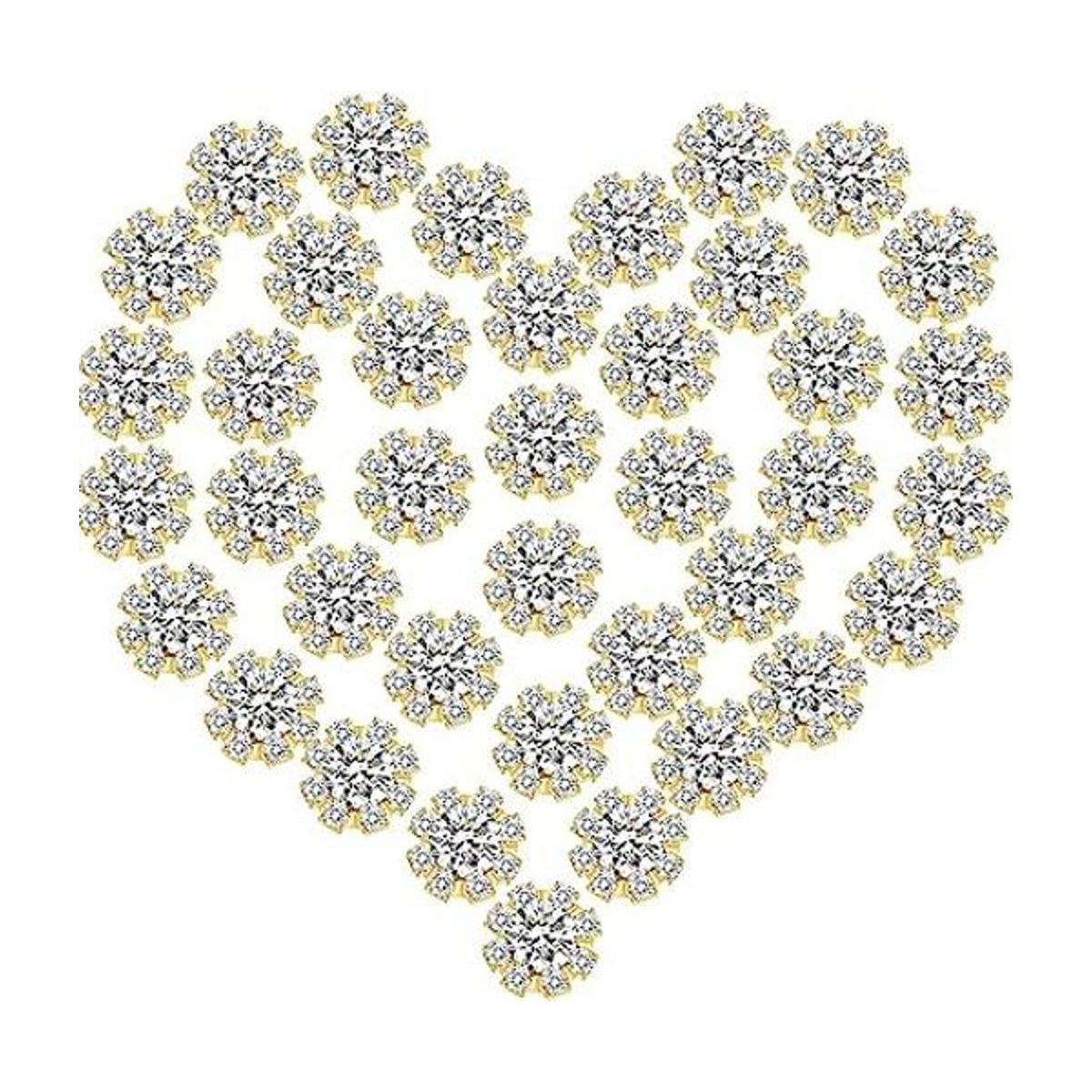 70 piezas de adornos de diamantes de imitación de 0.630 in