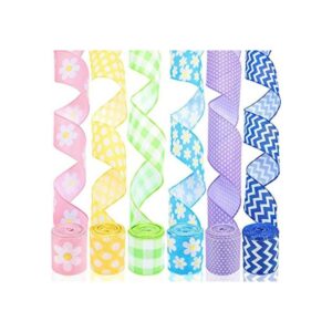 6 rollos de cinta de 30 yardas con borde con alambre de