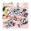 Cinta con alambre con estampado de vaca 3 rollos de cinta