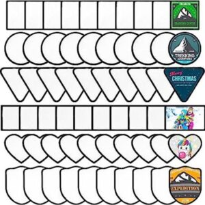 60 parches de sublimación en blanco de 6 formas parches