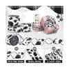 Cinta con alambre con estampado de vaca 3 rollos de cinta