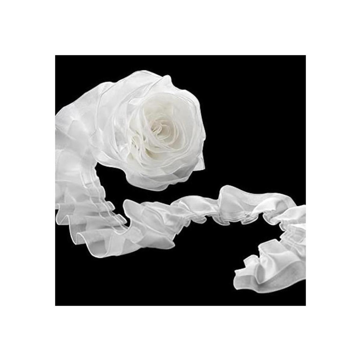 Cinta de encaje de organza de 2 capas de 10 yardas