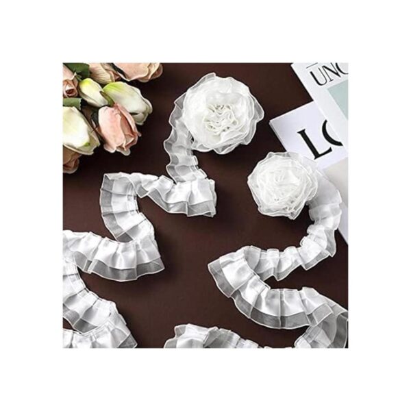 Cinta de encaje de organza de 2 capas de 10 yardas