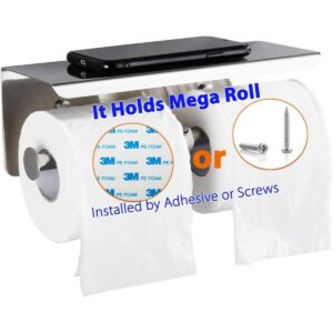 Portarrollos de papel higiénico doble con estante