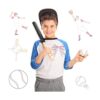 2 rollos de cintas de béisbol rojo y blanco con borde de