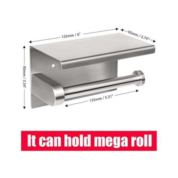 WAYDELI Soporte de papel higiénico con estante para_2