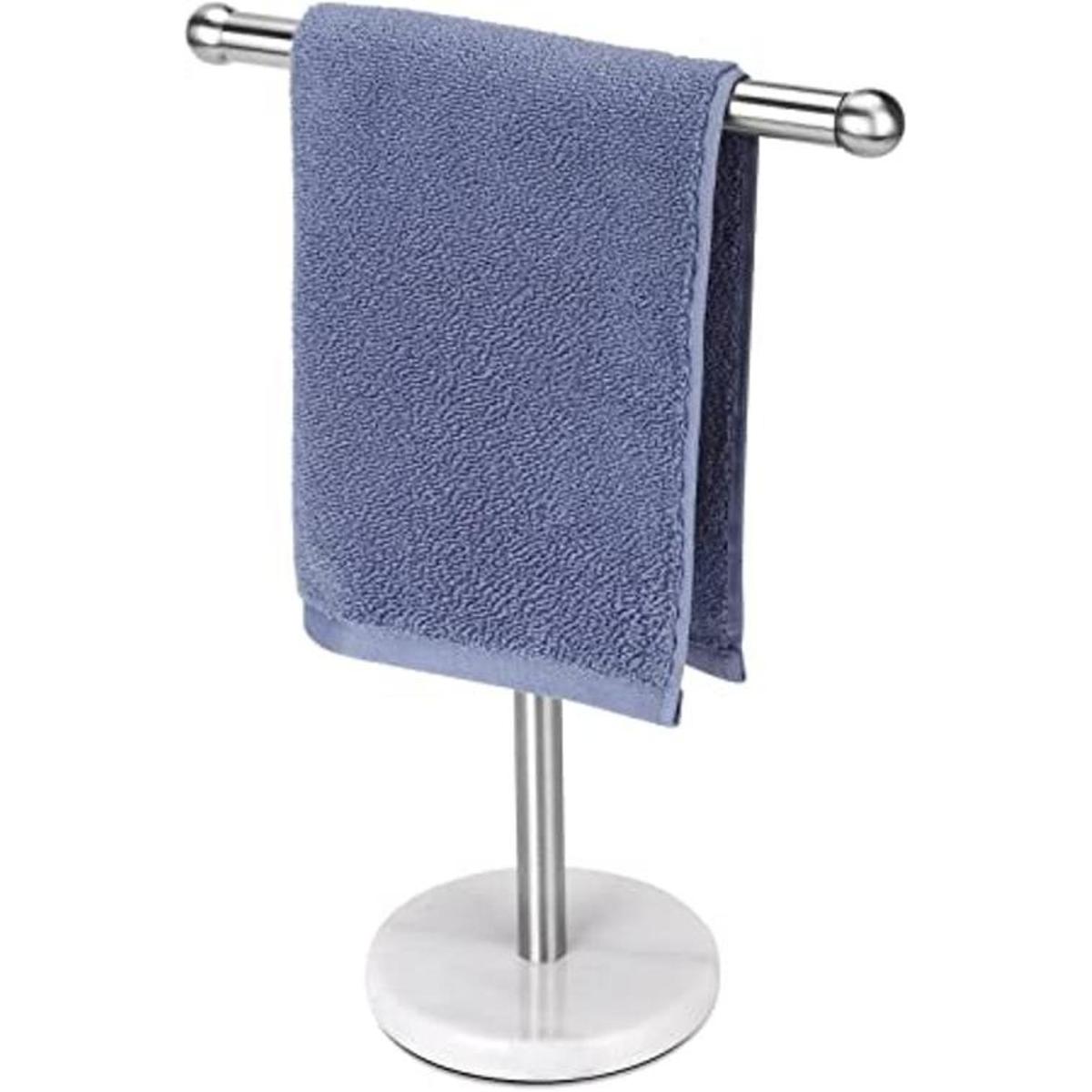 Soporte para toallas de mano con base de mármol pesada