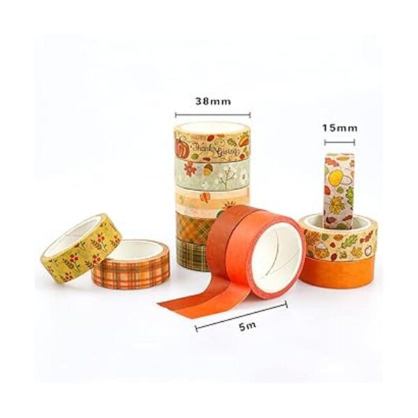 Juego de 12 rollos de cinta washi para diario de balas