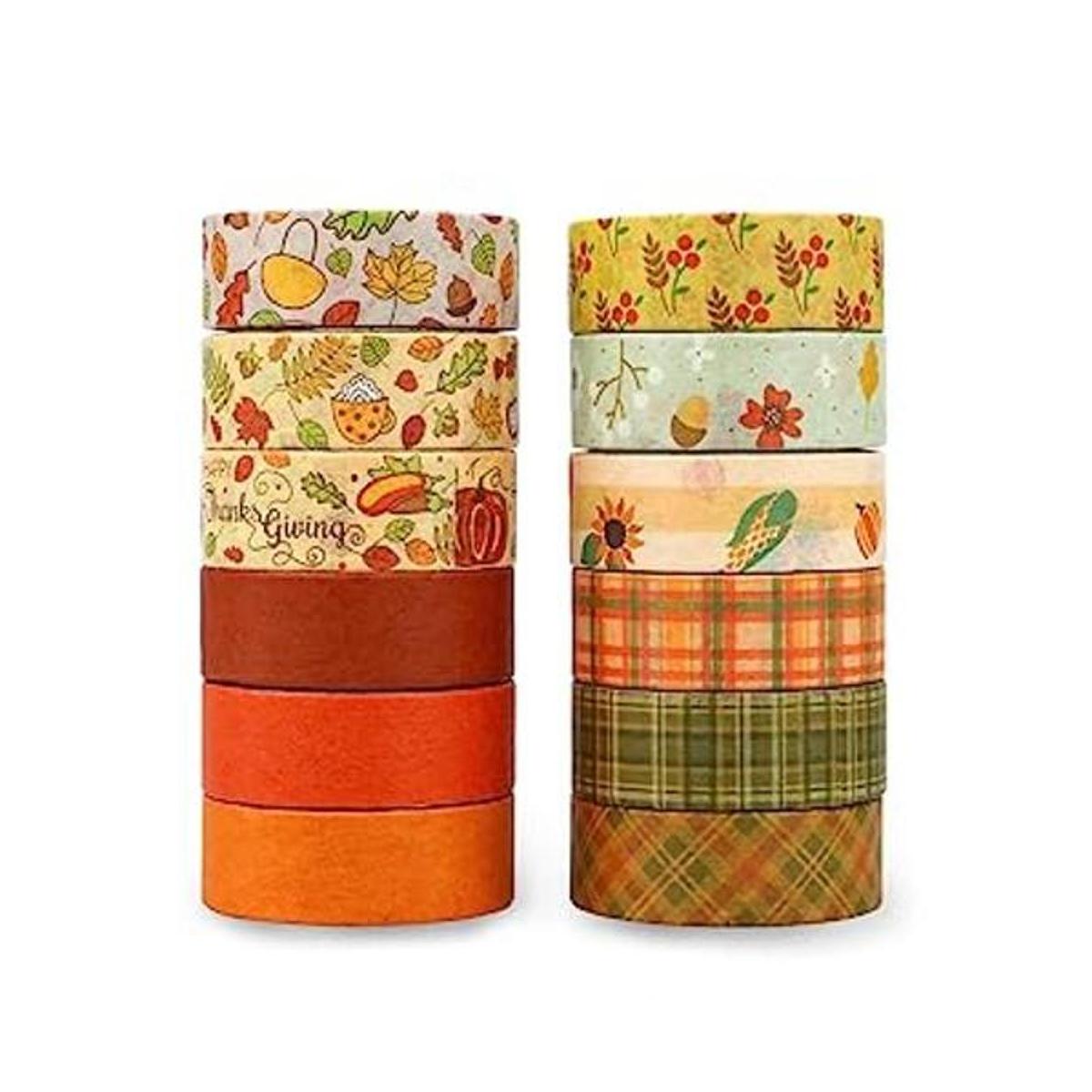 Juego de 12 rollos de cinta washi para diario de balas