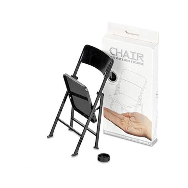 Warmtree Silla plegable negra a escala 16 para figura de_2