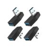 Warmstor Adaptador USB 3.0 macho a hembra de 90 grados de_1