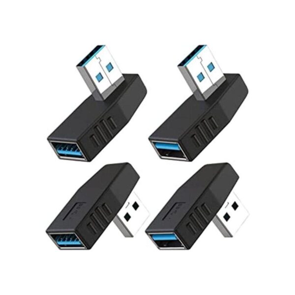 Warmstor Adaptador USB 3.0 macho a hembra de 90 grados de_1