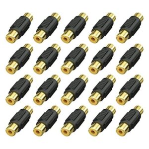 Warmstor Paquete de 20 adaptadores RCA hembra a hembra de_1