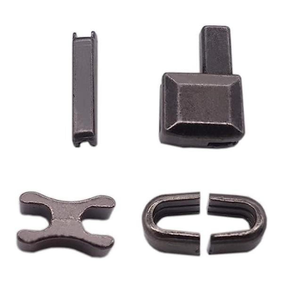 Kit de reparación de cremallera de metal de 10 sets de