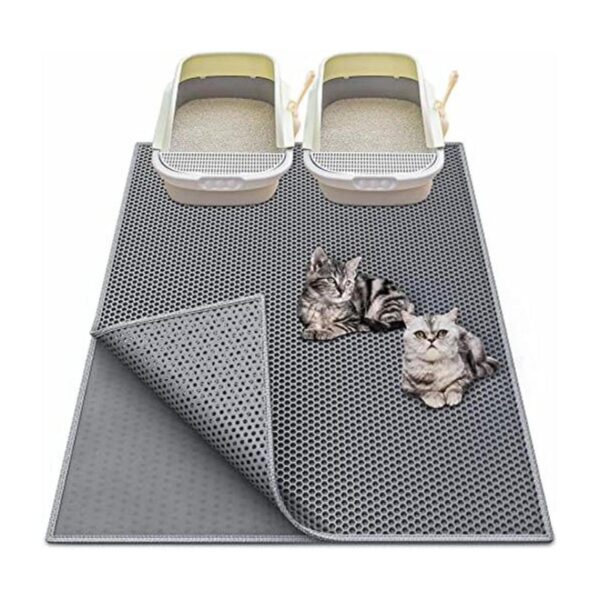Waretary Cat Litter Mat Pretty Litter Box Trapping Mat_1