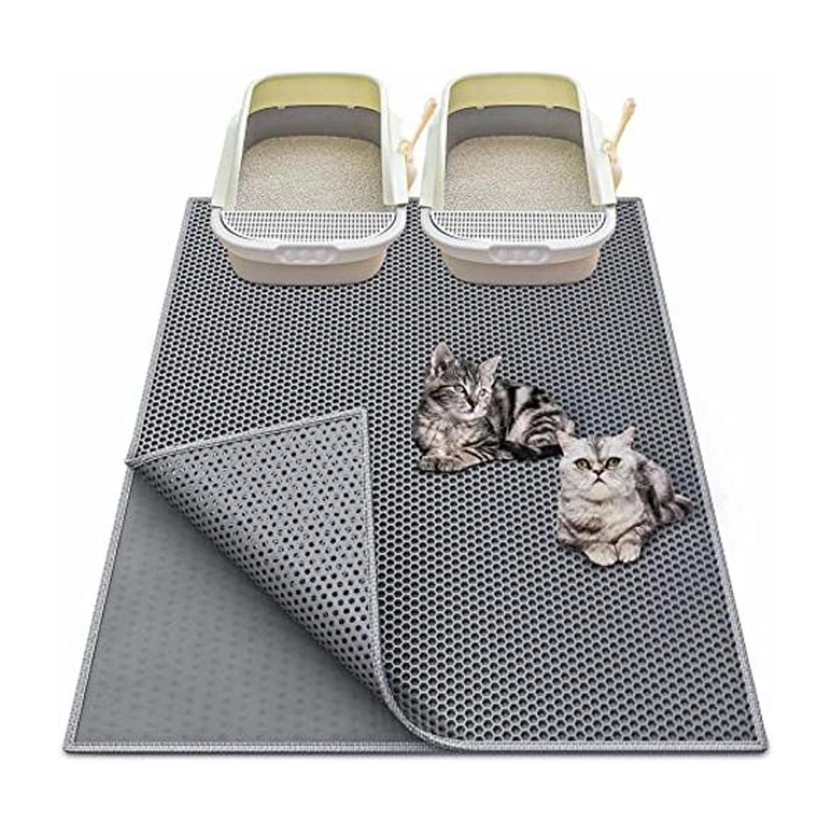 Waretary Cat Litter Mat Pretty Litter Box Trapping Mat