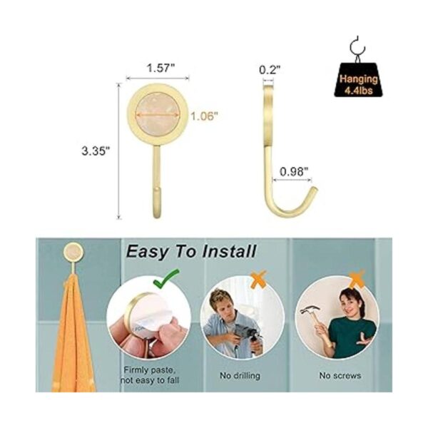 WarmHut Paquete de 2 ganchos adhesivos ganchos de pared
