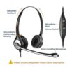 Wantek Auriculares de teléfono con micrófono con_4