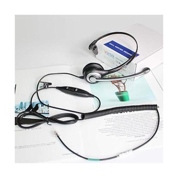 Wantek audífonos de diadema con cable para teléfono con_6