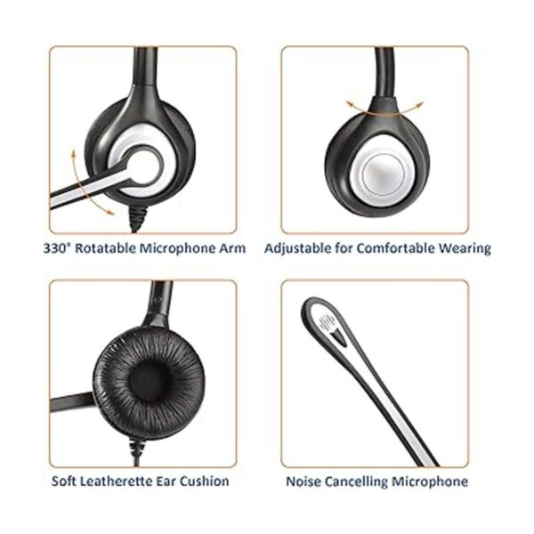 Wantek Auriculares de teléfono de oficina 0.098 in con_5