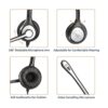Wantek Auriculares de teléfono con micrófono con_5