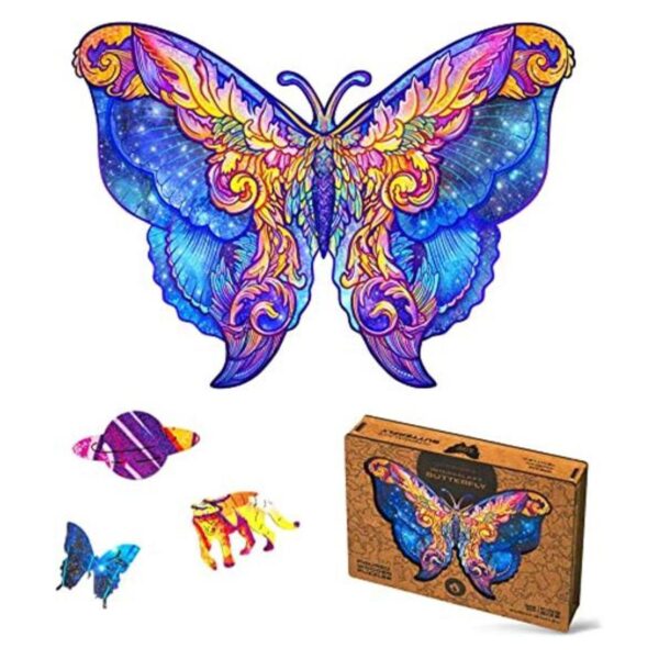 UNIDRAGON Rompecabezas de madera Intergalaxy Butterfly_1