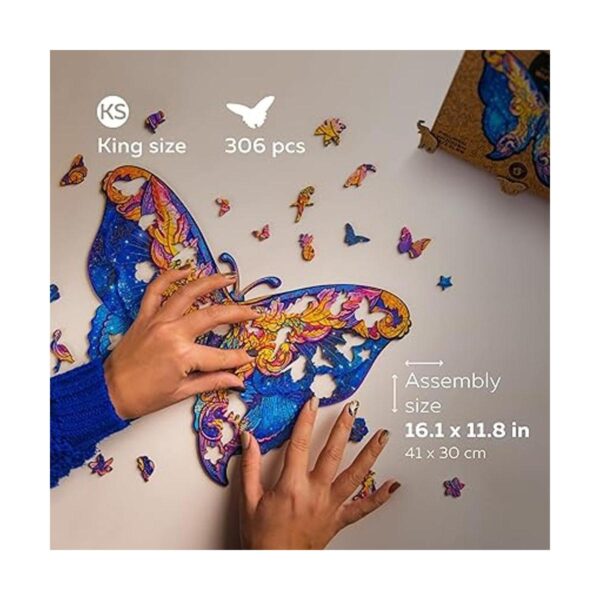 UNIDRAGON Rompecabezas de madera Intergalaxy Butterfly_4