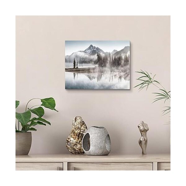 Lienzo artístico de pared de bosque de montañas paisaje_4