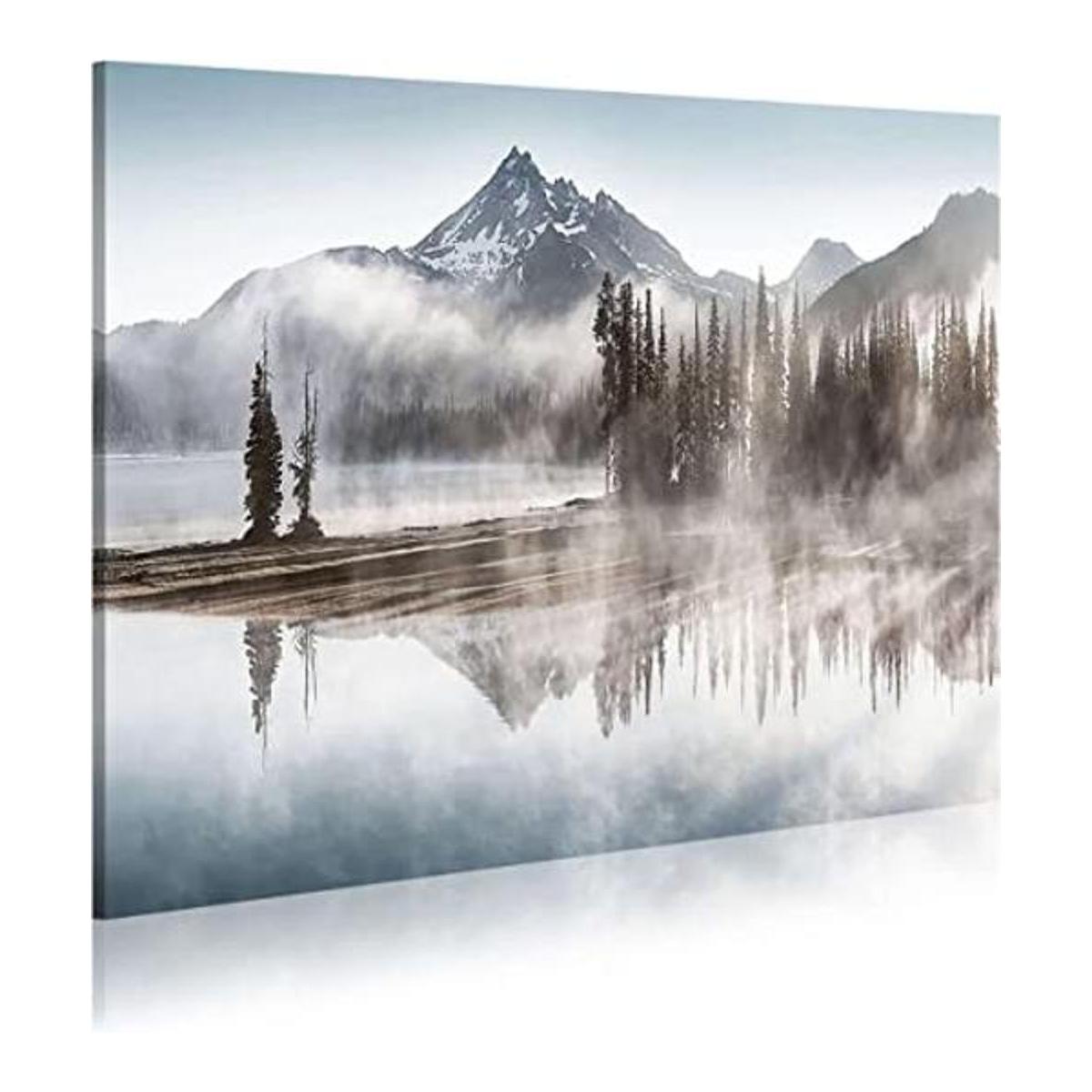 Lienzo artístico de pared de bosque de montañas paisaje