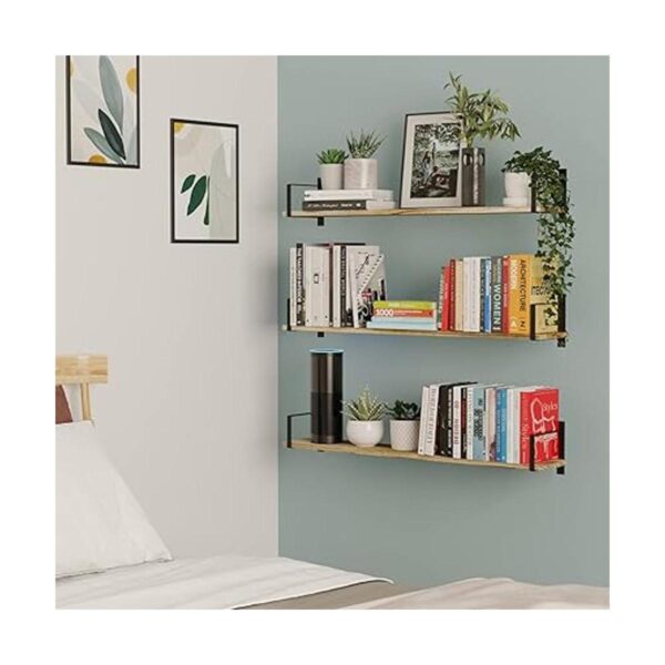 Wallniture Toledo Juego de 3 estanterías flotantes de