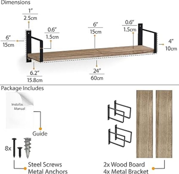 Wallniture Toledo Estantes flotantes para pared estante_3