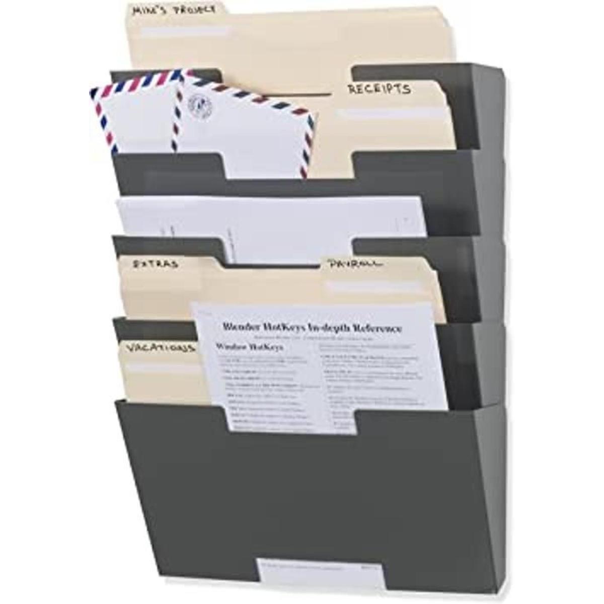 Colgador para pared diseño con texto File Conjunto de 5