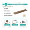 Wallniture Bora Estantes flotantes 24 x 6 pulgadas