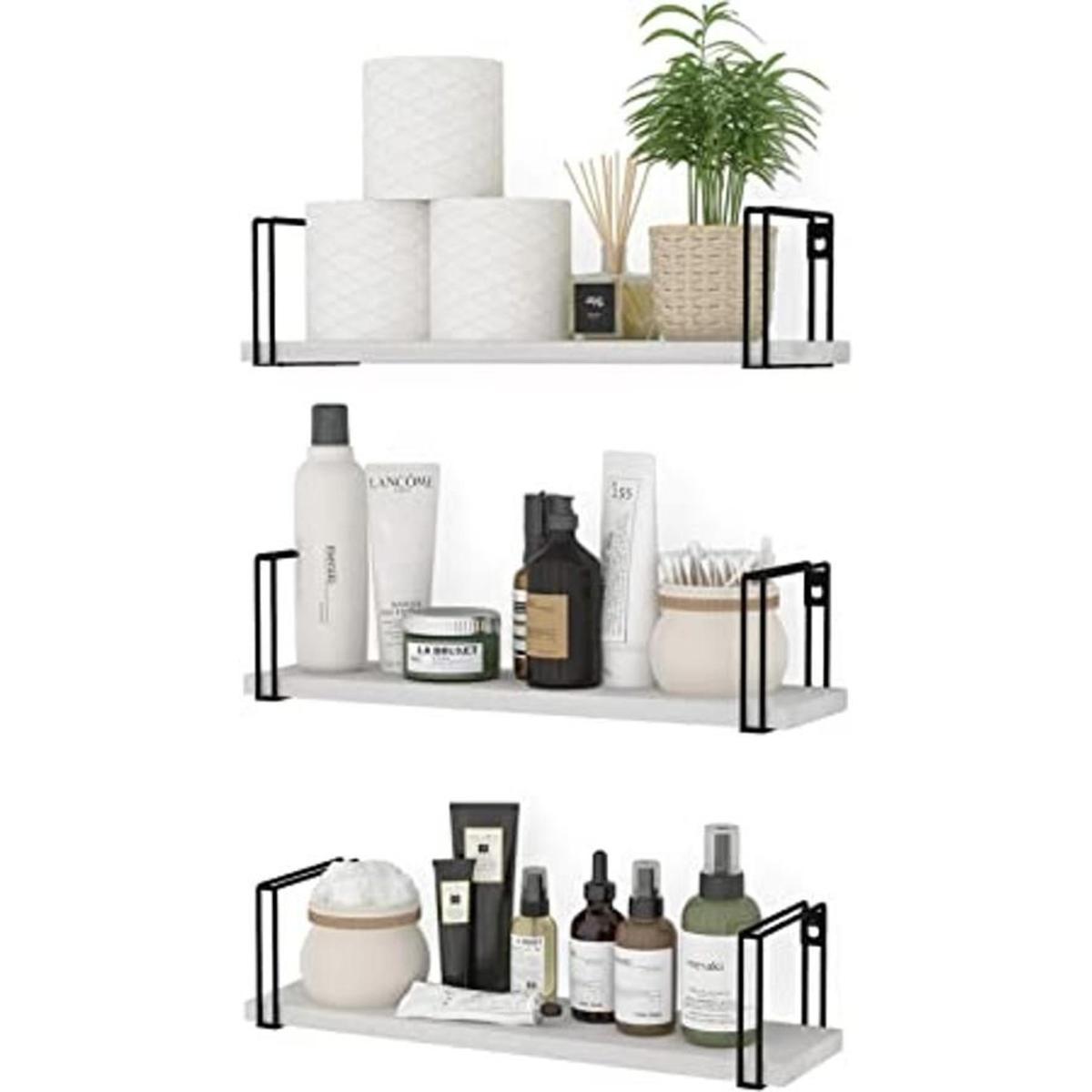 Wallniture Avila Estantes flotantes blancos para