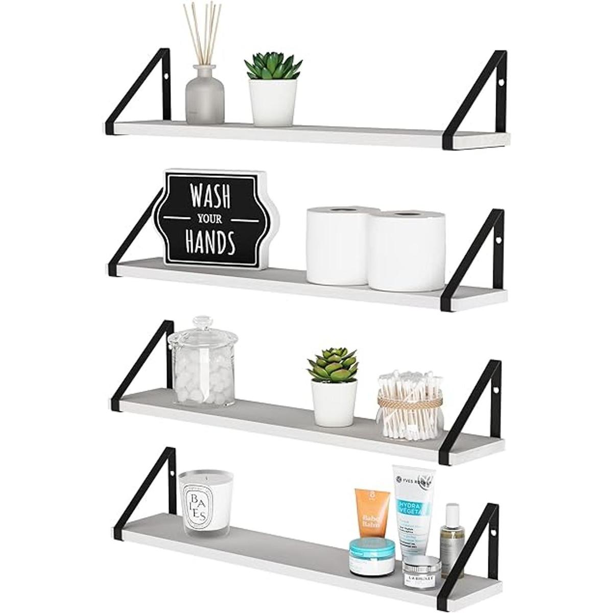 Wallniture Estantes de baño Ponza para almacenamiento en