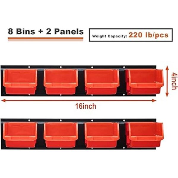 Wallmaster 8 cubos de almacenamiento de contenedores de