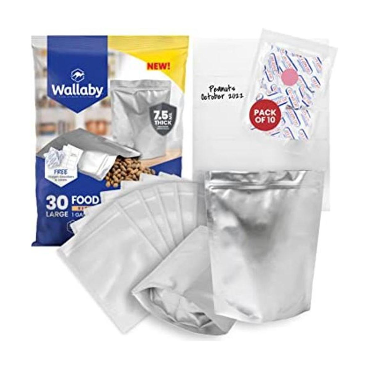 Wallaby Bolsa de Mylar de 30 x 1 galón de 7.5 mil para