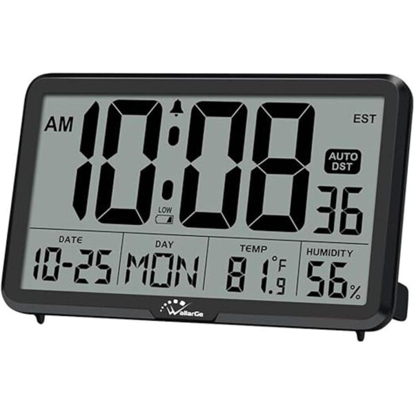 WallarGe Reloj de pared digital automático funciona con_1
