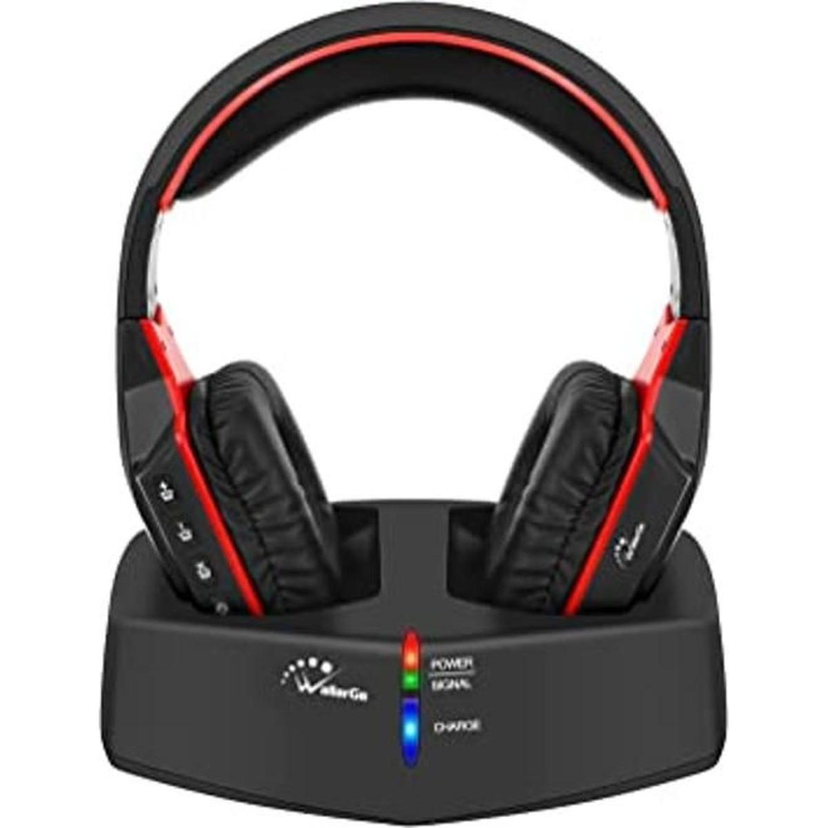 WallarGe Auriculares inalámbricos para ver TV con base de